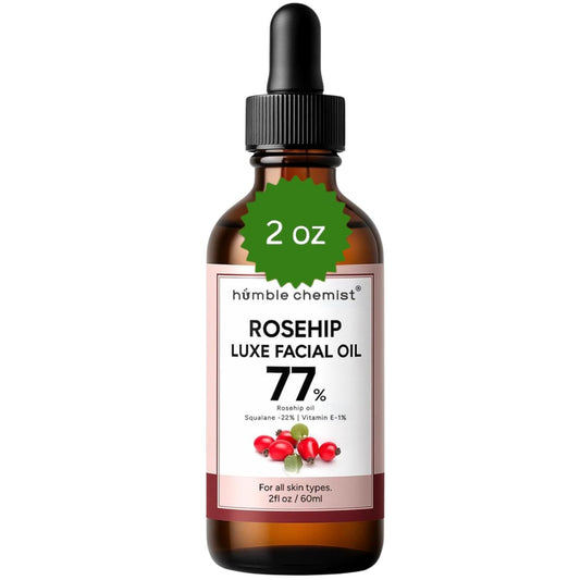 Humble chemist 2in1 Rosehip Luxe Face Oil – 77% Rosenöl mit Squalan und Vitamin E für strahlende Haut