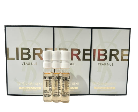Yves Saint Laurent LIBRE L'EAU NUE Probeparfüm YSL Damen 2 ml / 0,06 oz – 3er-Set