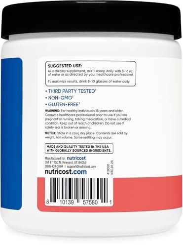 Nutricost Creatin-Monohydrat + Hydration Wassermelone Geschmack (30 Portionen) - 7 Vitamine & Mineralstoffe, 5000 mg Creatin pro Portion