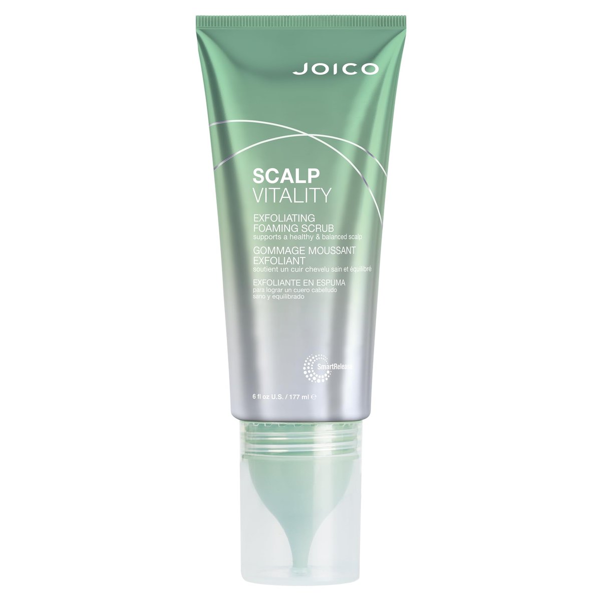 Joico Scalp Vitality Peeling-Schaum – Für eine gesunde & ausgeglichene Kopfhaut bei trockener, fettiger und juckender Kopfhaut – Entfernt überschüssiges Öl & Produktrückstände – Kühlendes Gefühl – 177 ml