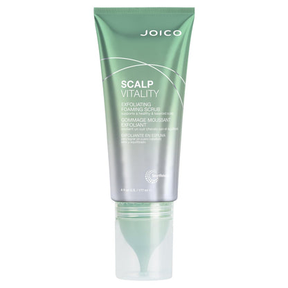 Joico Scalp Vitality Peeling-Schaum – Für eine gesunde & ausgeglichene Kopfhaut bei trockener, fettiger und juckender Kopfhaut – Entfernt überschüssiges Öl & Produktrückstände – Kühlendes Gefühl – 177 ml