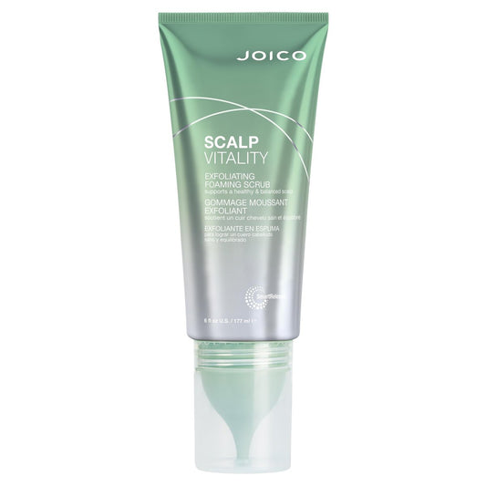 Joico Scalp Vitality Peeling-Schaum – Für eine gesunde & ausgeglichene Kopfhaut bei trockener, fettiger und juckender Kopfhaut – Entfernt überschüssiges Öl & Produktrückstände – Kühlendes Gefühl – 177 ml