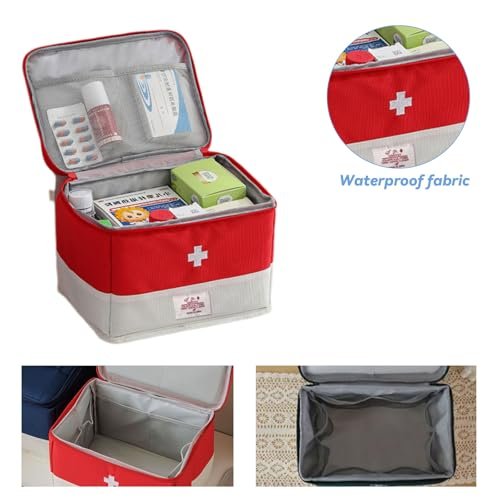 XPAPOV Reise-Medizintasche Organizer, Leere Arzt-Tasche für Zuhause, Reisen, Camping, Auto, Wandern & Outdoor-Notfälle, Notfall-Erste-Hilfe-Set