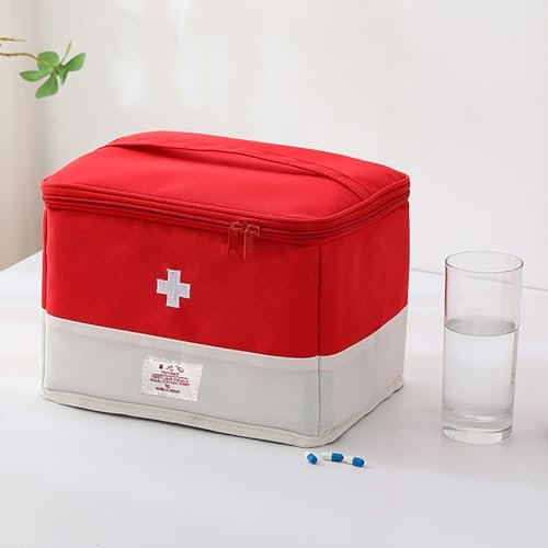 XPAPOV Reise-Medizintasche Organizer, Leere Arzt-Tasche für Zuhause, Reisen, Camping, Auto, Wandern & Outdoor-Notfälle, Notfall-Erste-Hilfe-Set