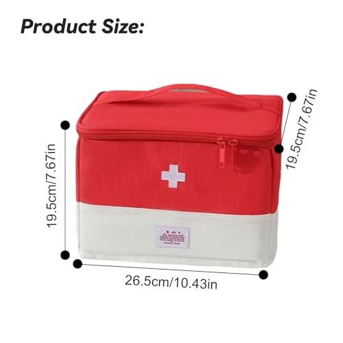 XPAPOV Reise-Medizintasche Organizer, Leere Arzt-Tasche für Zuhause, Reisen, Camping, Auto, Wandern & Outdoor-Notfälle, Notfall-Erste-Hilfe-Set