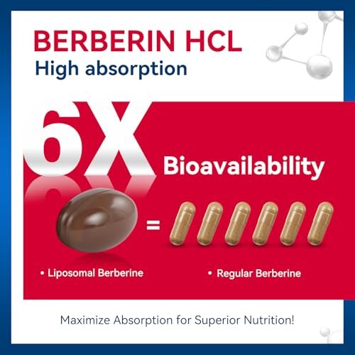 URDRU 3-in-1 Liposomales Berberin Supplement 1500mg – mit Ceylon-Zimt & Gymnema, hohe Bioverfügbarkeit Berberin Kapseln für Frauen und Männer, AMPK-Aktivator