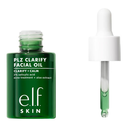 e.l.f. SKIN PLZ Klärendes Gesichtsöl – Mit Salicylsäure gegen Akne und Rötungen, Vegan & Tierversuchsfrei, 30 ml