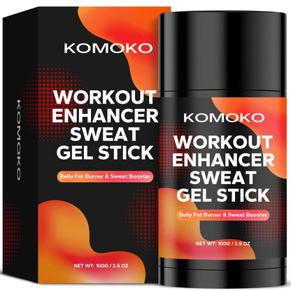 Komoko Fat Burning Sweat Gel Stick (3,5 oz) – Trainings-Booster Roll-On Gel, Bauchfett-Brenner & Taillentrainer-Gel für Männer & Frauen