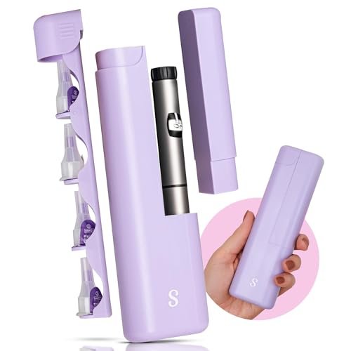 STRAWBERRY & CO Insulin-Kühler-Reiseetui mit integriertem Sharps-Behälter – Temperaturkontrollierter Organizer für Diabetiker – TSA-geprüfte Aufbewahrung für Ozempic, Insulin-Pens & Nadeln – Kompakt & auslaufsicher (Lila, Klein)