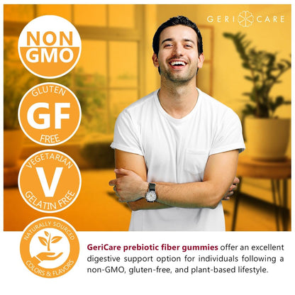 GeriCare Prebiotische Verdauungsunterstützung Gummis – Vergleichbar mit Metamucil Ballaststoff-Gummis, Beerengeschmack, 72 Stück, Pflanzenbasierte Ballaststoffe für die Darmgesundheit, Nicht-GMO, Glutenfrei, Vegan, Ballaststoff-Ergänzung