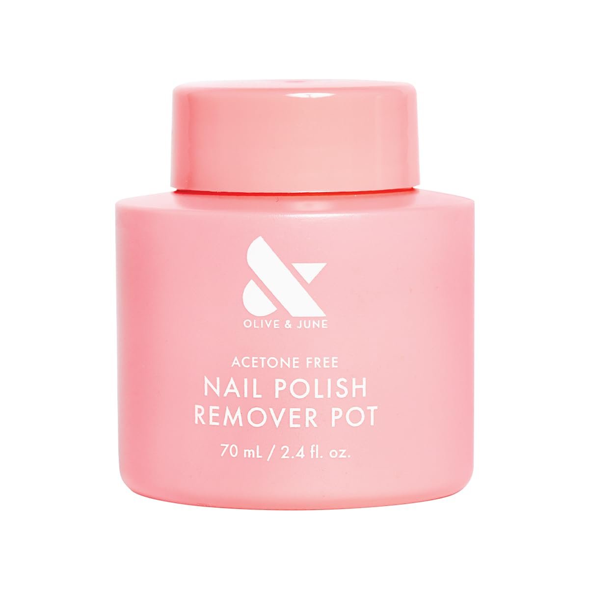 Olive & June Nagellackentferner-Pot | Acetonfreier Nagellackentferner mit Schwammdeckel für Maniküre + Pediküre | Sanfte & effektive Formel | Vegan & tierversuchsfrei | 70 ml