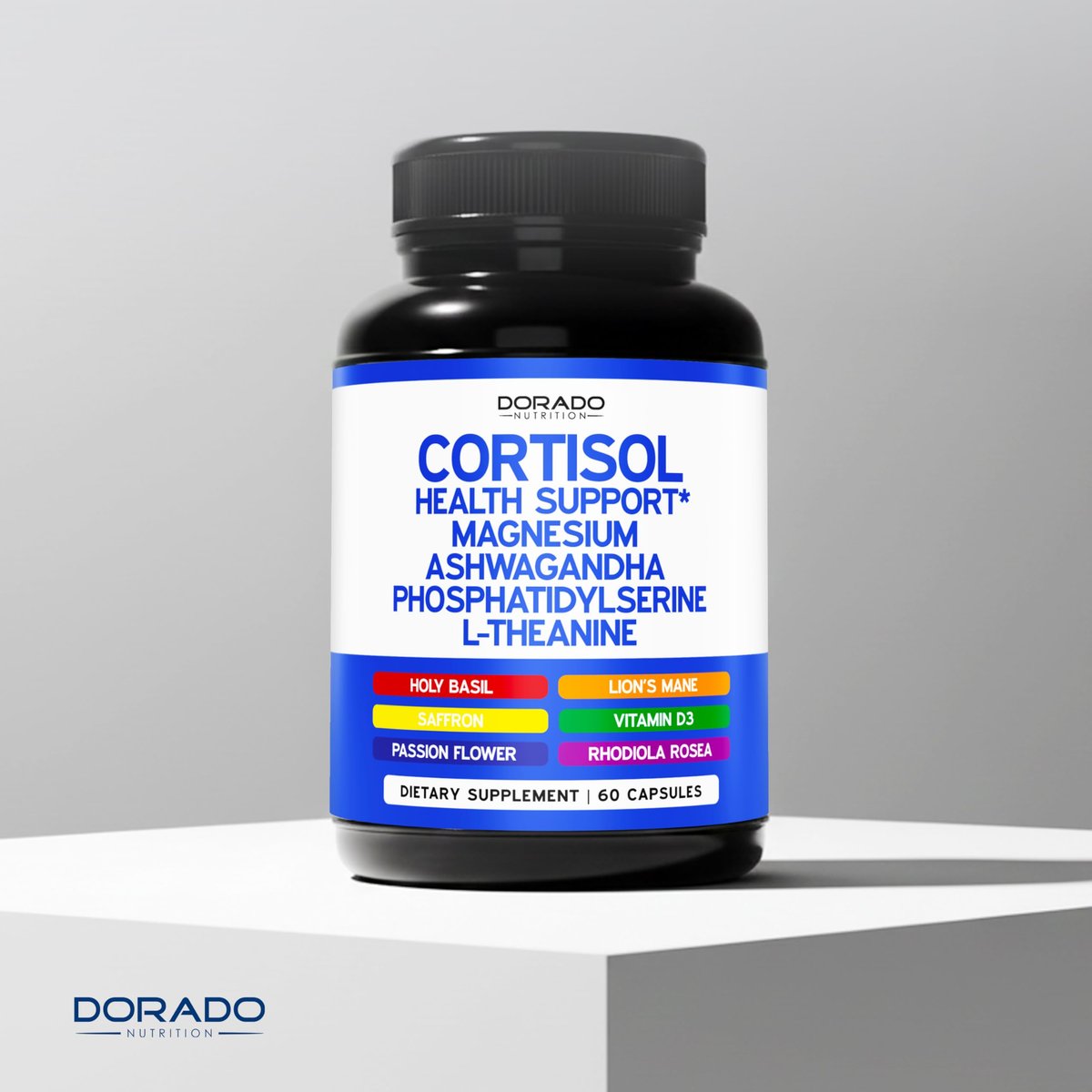 Cortisol-Supplement für Frauen und Männer mit 14-in-1-Mischung (Magnesium, Ashwagandha, L-Theanin uvm.) – Gesunder Cortisolspiegel & Ruhe – Drittanbieter-getestet, Nicht-GVO, hergestellt in USA – 60 Kapseln