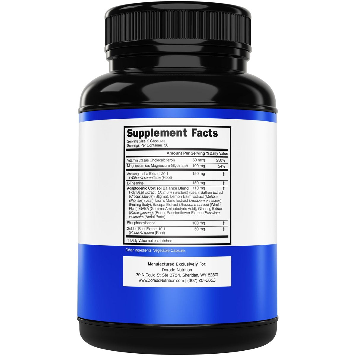 Cortisol-Supplement für Frauen und Männer mit 14-in-1-Mischung (Magnesium, Ashwagandha, L-Theanin uvm.) – Gesunder Cortisolspiegel & Ruhe – Drittanbieter-getestet, Nicht-GVO, hergestellt in USA – 60 Kapseln
