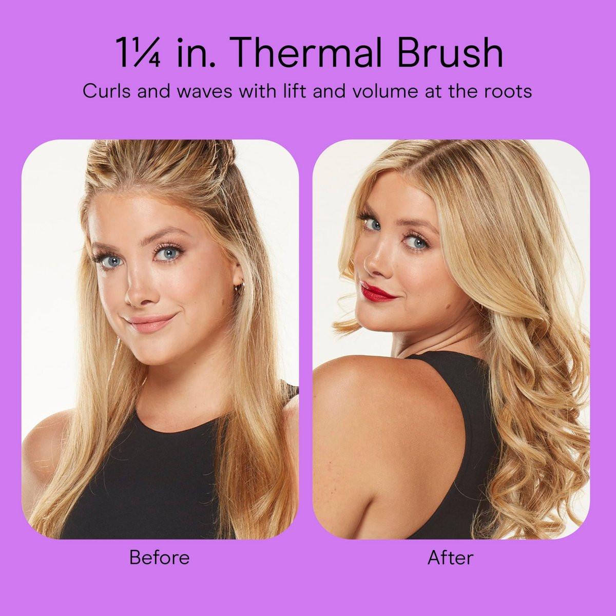 Conair Doppel-Keramik 1¼-Zoll Thermo-Rundbürste – Heizbare Rundbürste für Volumen, Locken und Wellen – Keramik-Technologie vermeidet schädliche Hot Spots für glattes, glänzendes Haar