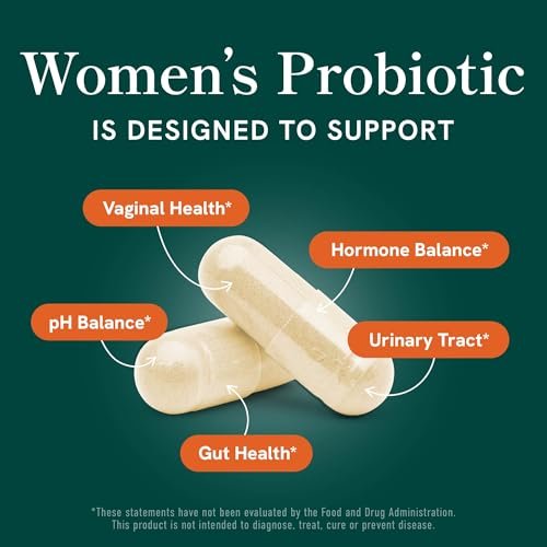 Probiotika für Frauen | 50 Milliarden KBE für Vaginal-, pH-Gleichgewicht und Verdauungsgesundheit | Weibliche Probiotika mit Präbiotika und Hormonausgleichsmischung | Haltbar | Vegan, Glutenfrei | 30 Kapseln