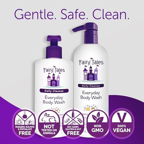 Fairy Tales Daily Cleanse Kids Body Wash – Sanfte, natürliche Reinigung für Kinder, 32 oz