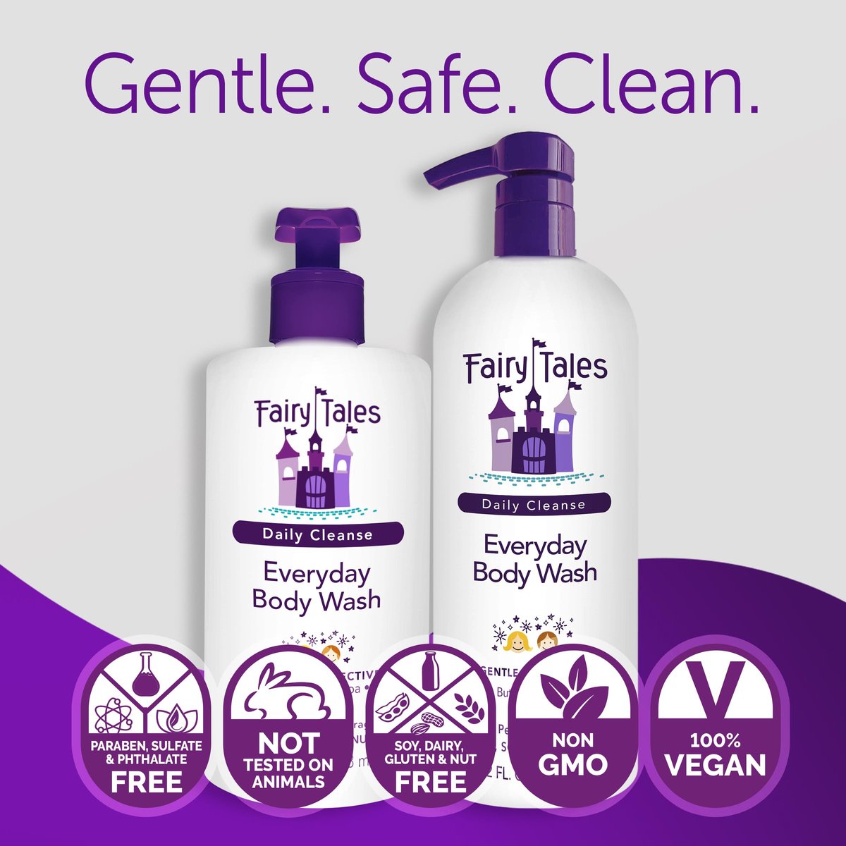 Fairy Tales Daily Cleanse Kids Body Wash – Sanfte, natürliche Reinigung für Kinder, 32 oz