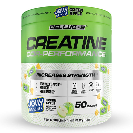 Cellucor Kreatinpulver, Jolly Rancher Grüner Apfel - Steigert Kraft, Magermasse & Ausdauer, mikronisiertes Kreatin für schnelle Aufnahme, 5 g Kreatin pro Portion, 50 Portionen