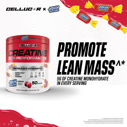 Cellucor Kreatinpulver, Jolly Rancher Kirsche – Steigert Kraft, Muskelmasse und Ausdauer, mikronisiertes Kreatin für schnelle Aufnahme, 5 g Kreatin pro Portion, 50 Portionen