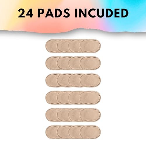 Bunion Pads (24er-Pack) – Haftende Moleskin-Blasenschutzpflaster – Mole Skin Tape Sticker für Ballen, Füße, Fersen, Schuhe – Wassergeschützte, ganztägige Linderung von schmerzhaftem Reiben