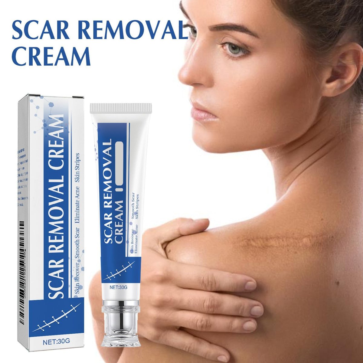 NYYQYYN Silikon-Narbengel – Narbencreme für chirurgische Narben und Keloid-Buckel (1 Stück)