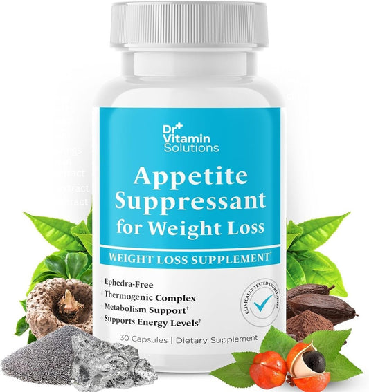 Appetitzügler zur Gewichtsabnahme – Diätpillen, Fatburner für Frauen & Männer mit Garcinia, Ingwerwurzel, Guarana – Thermogener Stoffwechsel-Booster, Ephedra-frei, Energieunterstützung, Hergestellt in den USA, 30 Kapseln