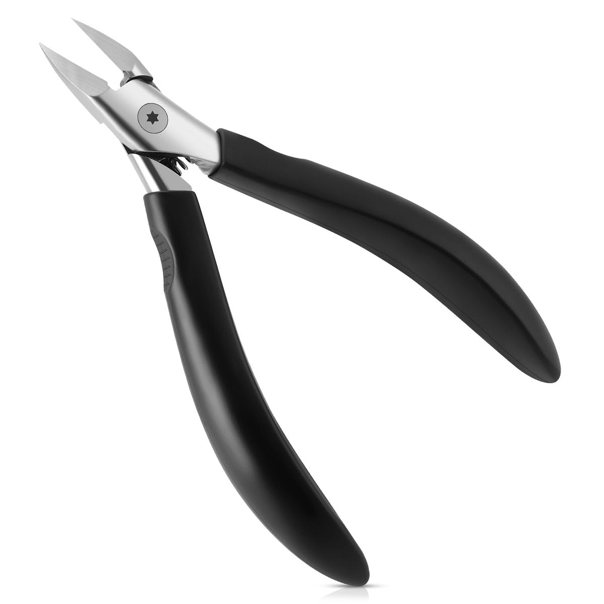 Tisojpod Nagelknipser für eingewachsene und dicke Zehennägel – Edelstahl, schwarz – für Männer, Frauen und Senioren