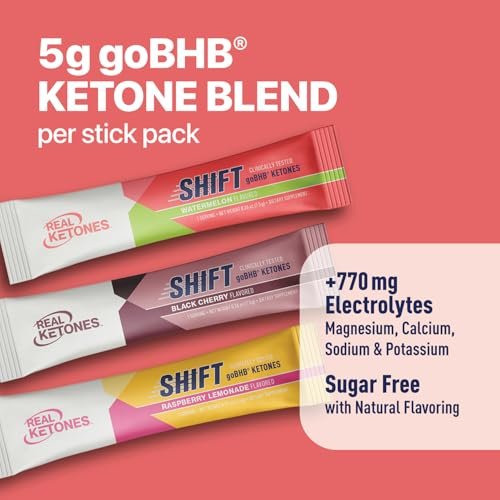 Real Ketones BHB Exogene Keton Drink Mix Pack – Keto Elektrolyte Pulver, kein Zucker, mit 4 Hauptfasten-Elektrolyten plus hydratisierendem patentiertem Keto BHB – 7er Pack Varianten