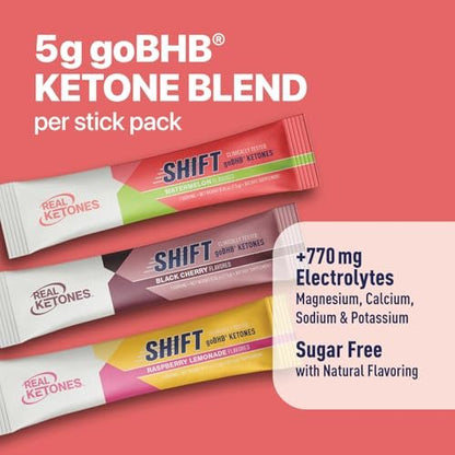 Real Ketones BHB Exogene Keton Drink Mix Pack – Keto Elektrolyte Pulver, kein Zucker, mit 4 Hauptfasten-Elektrolyten plus hydratisierendem patentiertem Keto BHB – 7er Pack Varianten