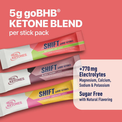Real Ketones BHB Exogene Keton Drink Mix Pack – Keto Elektrolyte Pulver, kein Zucker, mit 4 Hauptfasten-Elektrolyten plus hydratisierendem patentiertem Keto BHB – 7er Pack Varianten