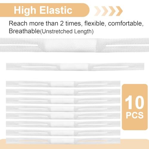 Elastische Nasenbandage, Nasenverbandhalter, einzeln verpackt für die Erholung nach Rhinoplastik & Septoplastik, externer atmungsaktiver Nasenschutz mit hoher Saugfähigkeit (10 Stück, Weiß)