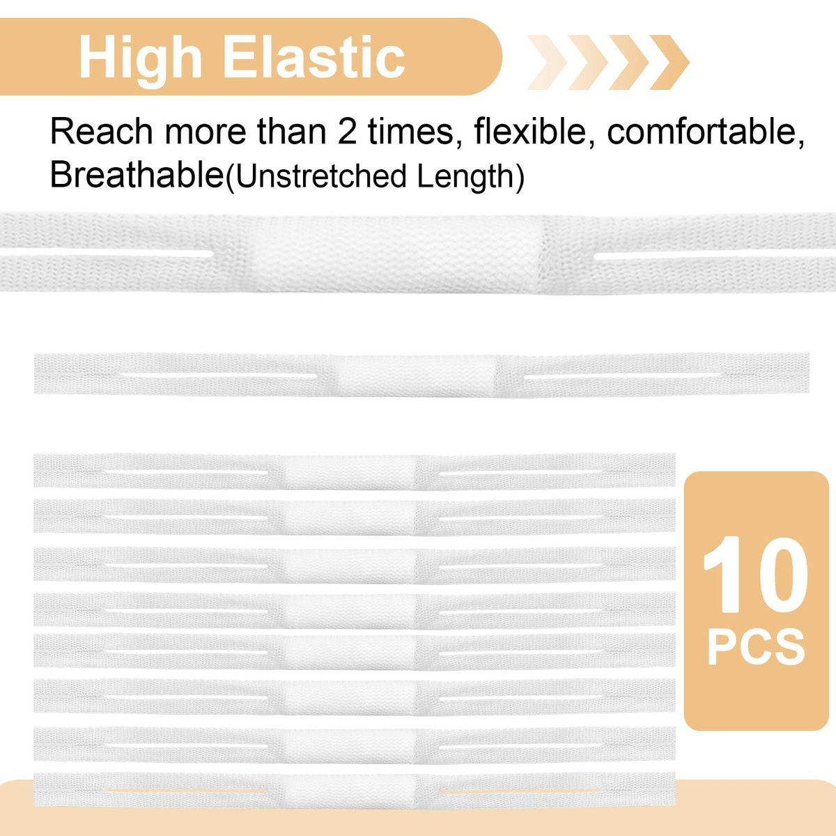 Elastische Nasenbandage, Nasenverbandhalter, einzeln verpackt für die Erholung nach Rhinoplastik & Septoplastik, externer atmungsaktiver Nasenschutz mit hoher Saugfähigkeit (10 Stück, Weiß)