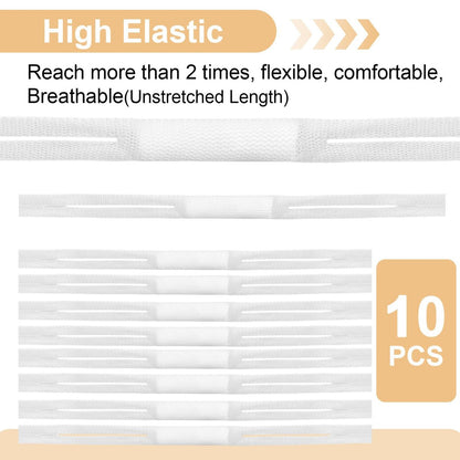 Elastische Nasenbandage, Nasenverbandhalter, einzeln verpackt für die Erholung nach Rhinoplastik & Septoplastik, externer atmungsaktiver Nasenschutz mit hoher Saugfähigkeit (10 Stück, Weiß)
