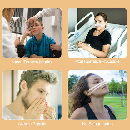 Elastische Nasenbandage, Nasenverbandhalter, einzeln verpackt für die Erholung nach Rhinoplastik & Septoplastik, externer atmungsaktiver Nasenschutz mit hoher Saugfähigkeit (10 Stück, Weiß)