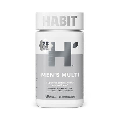 Habit Männermultivitamin – Unterstützt Gesundheit & Wohlbefinden mit Vitaminen A-E, Magnesium, Zink, L-Arginin, 60 Kapseln