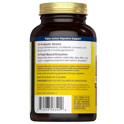 Renew Life Ultimate Flora Verdauungsenzyme mit Probiotika und Präbiotika | Ärztlich formuliert | 45 vegane Kapseln | Lindert gelegentliche Blähungen, Völlegefühl und Unwohlsein | Milch-, soja- und glutenfrei