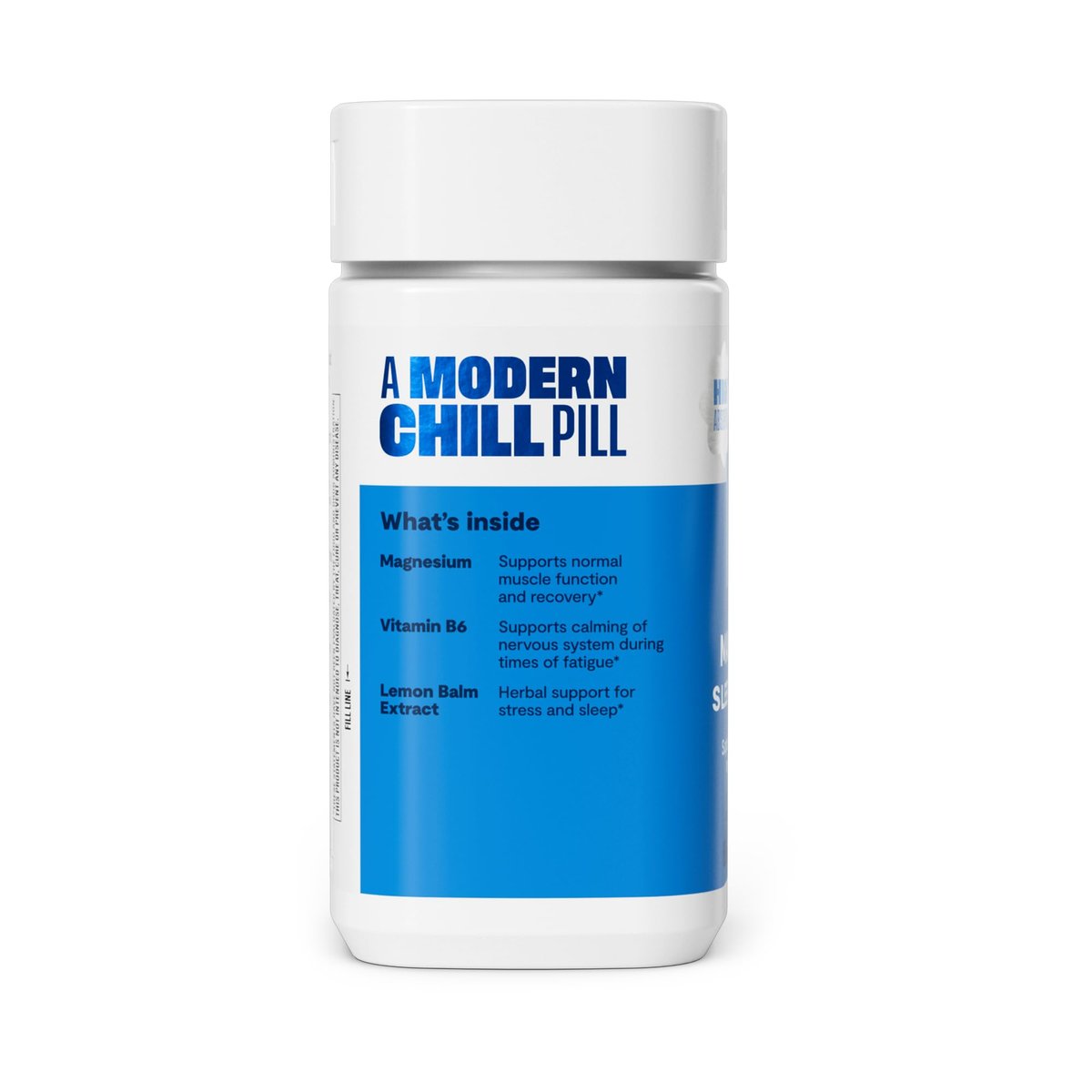 Habit Magnesium Schlaf & Erholung Supplement – Magnesiumglycinat, Vitamin B6, Melisse – 60 Kapseln