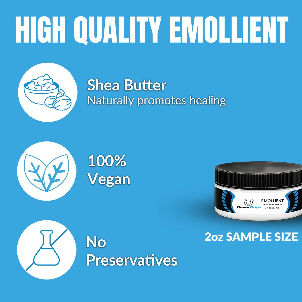 HawkGrips 2oz Duftfreies Massage-Emollient, Ölbasiertes veganes Formula mit Sheabutter für IASTM & Weichteiltechniken, geschmeidige Gleitfähigkeit, nicht fettende Creme-Alternative, professionelle Anwendung, 1er Pack