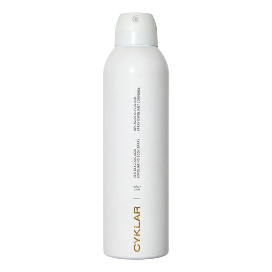 Cyklar Glykolsäure-Peeling-Körperspray – 10% AHA Toner für Gesicht & Körper. Hautglättendes Spray mit Peptiden & Enzymen – Duftfrei, 177 ml