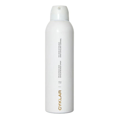 Cyklar Glykolsäure-Peeling-Körperspray – 10% AHA Toner für Gesicht & Körper. Hautglättendes Spray mit Peptiden & Enzymen – Duftfrei, 177 ml