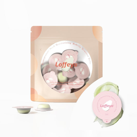 Loffeyo 30er-Pack Reisegröße Reinigungsbalsam, Make-up-Entferner in einzeln verpackten Pods, sanft & feuchtigkeitsspendend mit Granatapfelextrakt, auslaufsicher & reisefreundlich, für alle Hauttypen, für Hotels