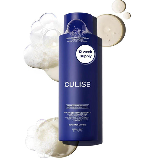 CULISE Korean Hydrating Shampoo für trockenes, geschädigtes und coloriertes Haar – Feuchtigkeitsspendendes Shampoo für empfindliche Kopfhaut mit Reiswasser, Probiotika, Arganöl, Hyaluronsäure – Sulfatfrei, farbsicher, für lockiges und welliges Haar