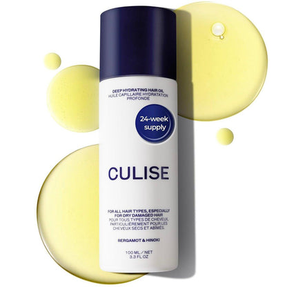 CULISE Korean Haaröl für trockenes, geschädigtes, krauses Haar – Anti-Frizz Hitzeschutz, Glanzserum – Behandlung gegen Spliss, Sanddorn- & Traubenkernöl, welliges, lockiges Haar, Frizz-Kontrolle, farbsicher
