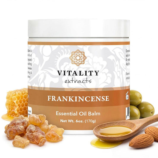 Vitality Extracts Frankincense Balsam – 170g, Boswellia Serrata, Bienenwachs, Olivenöl, Feuchtigkeitscreme für trockene, rissige Haut, alle Hauttypen