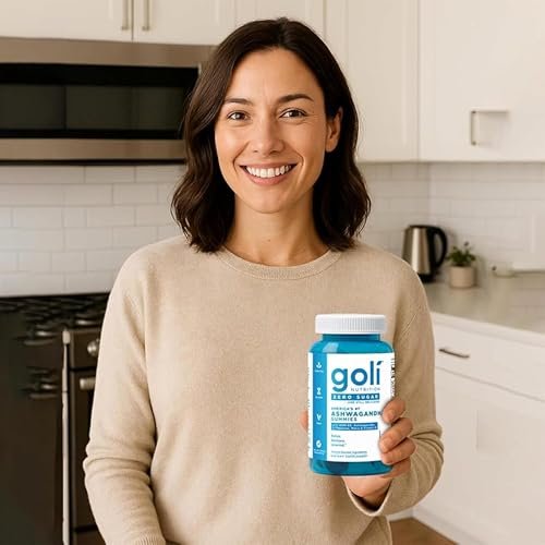 Goli Zero Sugar Ashwagandha Gummis mit KSM-66, L-Theanin, Maca und Vitamin D – Ohne Zuckeralkohole – Vegan, Keto-freundlich, Nicht-GVO