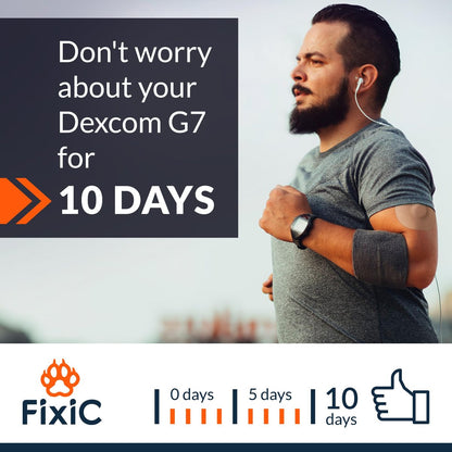 Fixic G7 Over Patches – 25er-Pack – Premium Klebepflaster kompatibel mit Dexcom G7 & Stelo CGM – wasserdicht, vorgeschnitten, hautfreundlich – für langanhaltenden Halt deines Sensors (Tan, verbesserte Version)