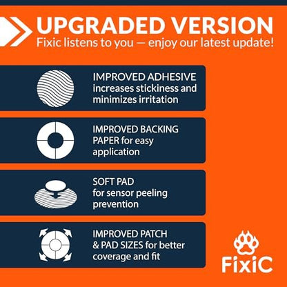 Fixic Libre 3 Sensor Covers - 25er Pack - Freestyle Klebepflaster für Libre 3 & Plus Sensoren - Kein Kleber in der Mitte - Vorgeschnittene Rückseite - Die beste Fixierung für Ihren Sensor! (Verbessert, Coffee)