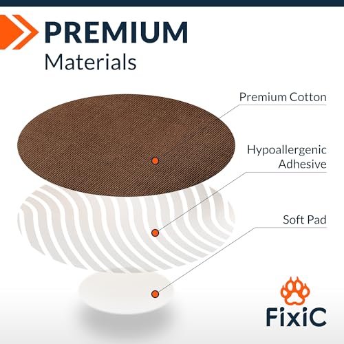 Fixic Libre 3 Sensor Covers - 25er Pack - Freestyle Klebepflaster für Libre 3 & Plus Sensoren - Kein Kleber in der Mitte - Vorgeschnittene Rückseite - Die beste Fixierung für Ihren Sensor! (Verbessert, Coffee)