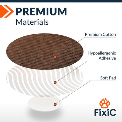 Fixic Libre 3 Sensor Covers - 25er Pack - Freestyle Klebepflaster für Libre 3 & Plus Sensoren - Kein Kleber in der Mitte - Vorgeschnittene Rückseite - Die beste Fixierung für Ihren Sensor! (Verbessert, Coffee)