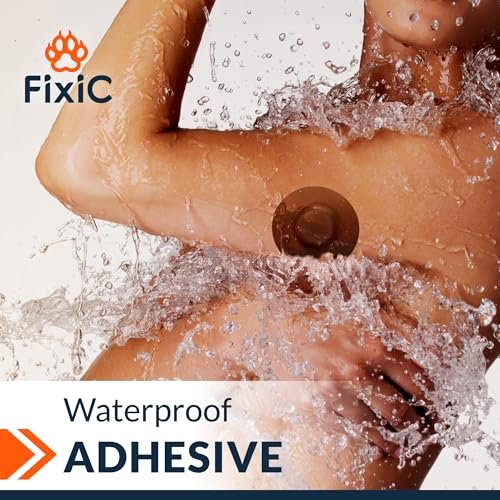 Fixic Libre 3 Sensor Covers - 25er Pack - Freestyle Klebepflaster für Libre 3 & Plus Sensoren - Kein Kleber in der Mitte - Vorgeschnittene Rückseite - Die beste Fixierung für Ihren Sensor! (Verbessert, Coffee)